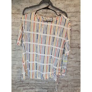 Multiples Womens Stripe Top Size Medium